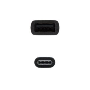 Alternative view of Nanocable USB 2.0, 0.15m cable USB 0,15 m USB C USB A Negro