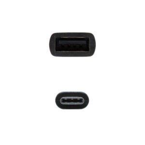 Alternative view of Nanocable USB 2.0, 0.15m cable USB 0,15 m USB C USB A Negro