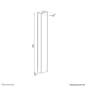 Neomounts ADS06-123WH Canaleta para cables- fijación magnética - universal