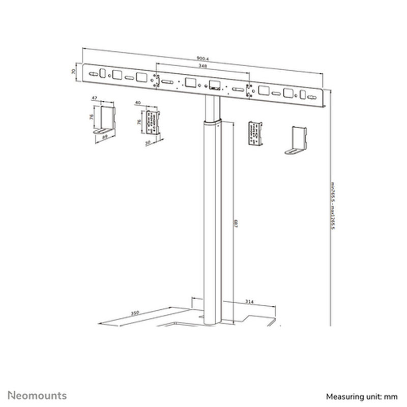 Neomounts AV80-500BL Soporte de suelo para barra de videoconferencia 43-110" - VESA - máx 10 kg - universal - Imagen 18