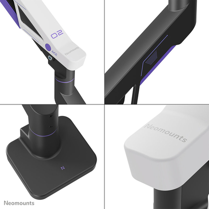 Neomounts DS70-256BL1 Brazo de monitor gaming 24-57" - resorte de gas - Topfix - Tope-a-180° - Imagen 11