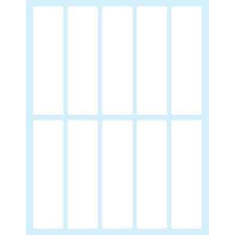 PAQUETE 10 HOJAS ETIQUETAS BLANCAS EN SOBRE-75X21 MM TICO E-7521