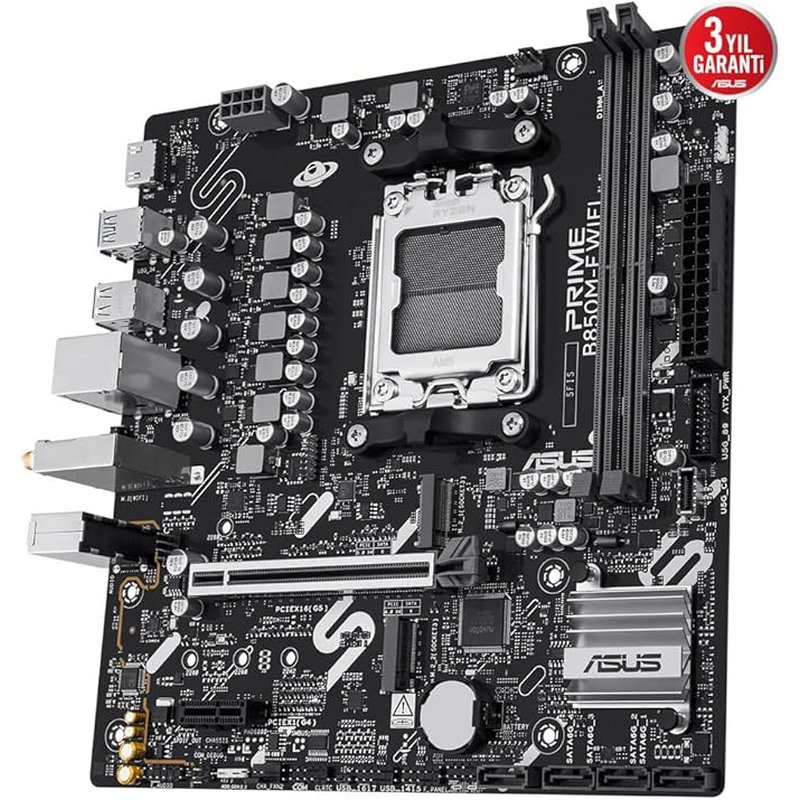 PLACA ASUS PRIME B850M-F WIFI,AMD,AM5,B850,2DDR5,128GB,1HDMI,4SATA3+2M.2,GBLAN+WIFI6+BT5.3,5USB3.2,MATX PLACA ASUS PRIME B850M-F WIFI,AMD,AM5,B850,2DDR5,128GB,1HDMI,4SATA3+2M.2,GBLAN+WIFI6+BT5.3,5USB3.2,MATX - Imagen 2