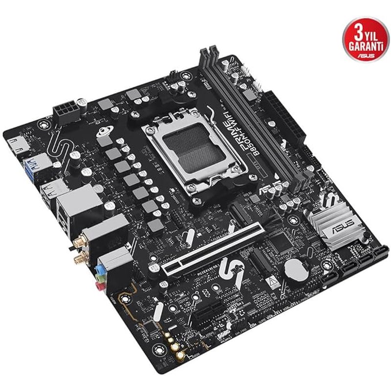 PLACA ASUS PRIME B850M-F WIFI,AMD,AM5,B850,2DDR5,128GB,1HDMI,4SATA3+2M.2,GBLAN+WIFI6+BT5.3,5USB3.2,MATX PLACA ASUS PRIME B850M-F WIFI,AMD,AM5,B850,2DDR5,128GB,1HDMI,4SATA3+2M.2,GBLAN+WIFI6+BT5.3,5USB3.2,MATX - Imagen 3