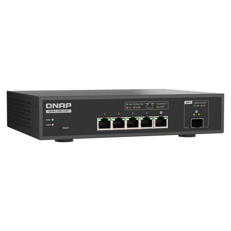 QNAP QSW-L3205-1C4T 4 Gestionado 10G Ethernet (100/1000/10000) Escritorio Negro - Imagen 8