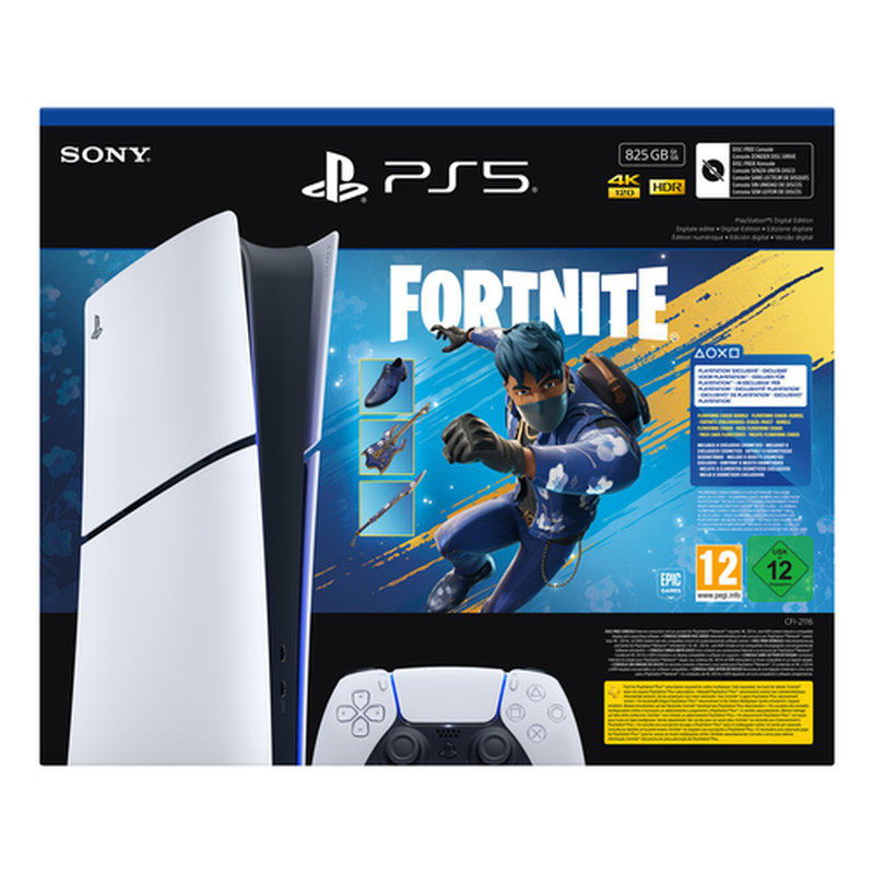 Sony PlayStation 5 Digital Edition - Fortnite Flowering Chaos Bundle 825 GB Wifi Negro, Blanco - Imagen 2