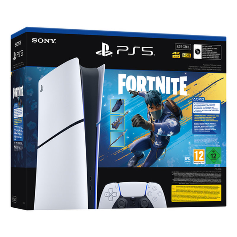 Sony PlayStation 5 Digital Edition - Fortnite Flowering Chaos Bundle 825 GB Wifi Negro, Blanco - Imagen 4