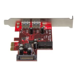 Alternative view of StarTech.com Adaptador tarjeta PCI Express de 2 puertos externos 2 internos USB 3.0 con alimentación SATA