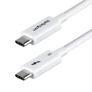 StarTech.com Cable Thunderbolt 5 Certificado de 50cm - 80Gbps/120Gbps - 8K60Hz - PD 240W - Cable Thunderbolt Certificado - Compatible con Thunderbolt 4/USB4/USB-C/USB Tipo C - Blanco