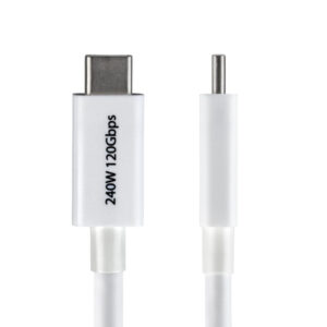 Alternative view of StarTech.com Cable Thunderbolt 5 Certificado de 50cm - 80Gbps/120Gbps - 8K60Hz - PD 240W - Cable Thunderbolt Certificado - Compatible con Thunderbolt 4/USB4/USB-C/USB Tipo C - Blanco