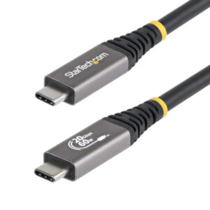 StarTech.com Cable USB4 3m - Cable USB-C Certificado USB-IF - 20Gbps - PD 240W EPR - 4K120 - DP 2.1 - Cable USB Tipo C - Recubrimiento de TPE - Negro