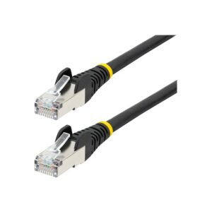StarTech.com Cable de 0,5m de Red Ethernet CAT6a - Negro - Low Smoke Zero Halogen (LSZH) - 10GbE - 500MHz - PoE++ de 100W - Snagless sin Pestillo - RJ-45 - Cable de Red S/FTP