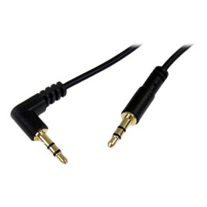 StarTech.com Cable de 1,8m de Audio Estéreo de 3,5mm Acodado en Ángulo a la Derecha - Macho a Macho