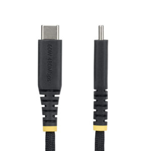 Alternative view of StarTech.com Cable de Carga USB-C Trenzado de 1m - Cable Cargador USB Tipo C para Portátil - Cable Resistente para Carga de Dispositivos - Trenzado de Nailon TPE - USB 2.0 - PD 60W 3A