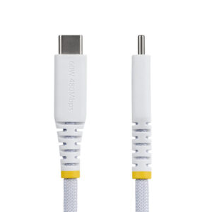 Alternative view of StarTech.com Cable de Carga USB-C Trenzado de 1m - Cable Cargador USB Tipo C para Portátil - Cable Resistente para Carga de Dispositivos - Trenzado de Nailon TPE - USB 2.0 - PD 60W 3A - Blanco