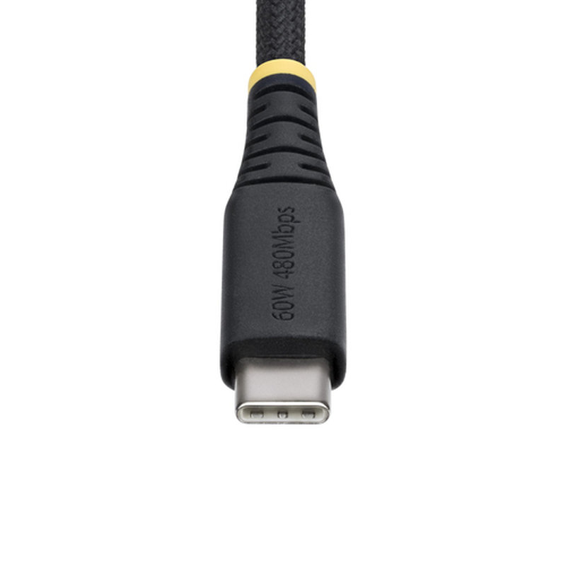 StarTech.com Cable de Carga USB-C Trenzado de TPE y Nailon de 15cm - Cable Cargador USB Tipo C - - Cable Cargador para Portátil o Tablet - Cable de Servicio Pesado - USB 2.0 - PD 60W 3A - Negro - Imagen 4