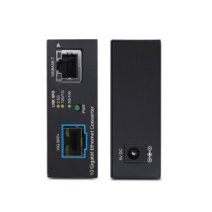 StarTech.com Conversor de Medios de Fibra Óptica Multigigabit 10GbE con SFP+ Abierto - Cobre a SFP+ 10GBASE-X - 10G/5G/2,5G/1G/100M - Monomodo - Multimodo - Tramas Jumbo de 16K - TAA