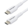 StarTech.com Paquete de 2 Cables USB-C de Carga de 1m - Cable USB Tipo C Cargador para Portátiles - USB 2.0 - PD 60W 3A - Recubrimiento de TPE - Blanco - para MacBook Air, iPhone 16 Pro Max/15