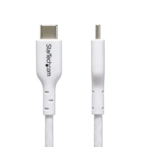 Alternative view of StarTech.com Paquete de 2 Cables USB-C de Carga de 1m - Cable USB Tipo C Cargador para Portátiles - USB 2.0 - PD 60W 3A - Recubrimiento de TPE - Blanco - para MacBook Air, iPhone 16 Pro Max/15