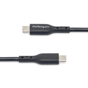 StarTech.com Paquete de 2 Cables USB-C de Carga de 2m - Cable USB 2.0 Cargador para Portátiles - Cable USB Tipo C - PD 60W 3A - Recubrimiento de TPE - para MacBook Air, iPhone 16 Pro Max/15
