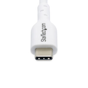 StarTech.com Paquete de 2 Cables USB-C de Carga de 2m - Cable USB Tipo C Cargador para Portátiles - USB 2.0 - PD 60W 3A - Recubrimiento de TPE - Blanco - para MacBook Air, iPhone 16 Pro Max/15