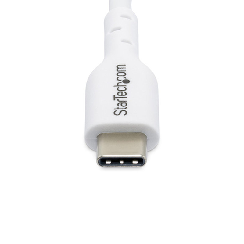 StarTech.com Paquete de 2 Cables USB-C de Carga de 2m - Cable USB Tipo C Cargador para Portátiles - USB 2.0 - PD 60W 3A - Recubrimiento de TPE - Blanco - para MacBook Air, iPhone 16 Pro Max/15 - Imagen 4