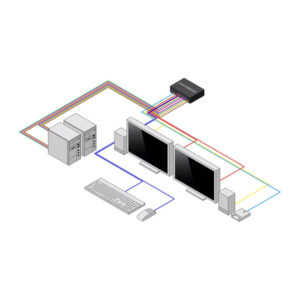 StarTech.com Switch KVM Seguro de 2 Puertos y 2 Pantallas - 1xDisplayPort de Entrada a 2x HDMI de Salida - 4K30Hz - KVM de Sobremesa NIAP 4.0 - Puerto CAC - Carcasa de Metal - Fabricado en EE.UU.