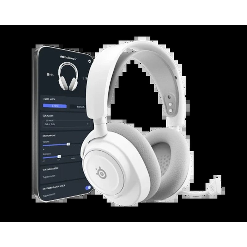 Steelseries Arctis Nova 7X Wireless Gen 2 Auriculares Inalámbrico Diadema Juego Bluetooth Blanco - Imagen 2