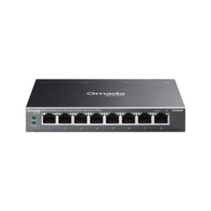TP-Link Omada ES208GP switch Gestionado L2 Gigabit Ethernet (10/100/1000) Energía sobre Ethernet (PoE) DIN rail Negro