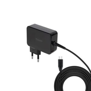 TooQ Cargador de portátil GAN USB-C PD3.0 90W, Negro