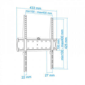 TooQ LP4155F-B soporte para TV 139,7 cm (55") Negro