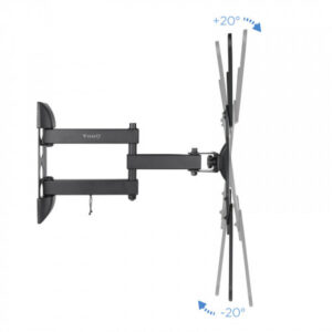 TooQ Soporte Giratorio e Inclinable para Monitor / TV LCD, Plasma de 23”- 55”, con Tres Pivotes, Negro TooQ Soporte Giratorio e Inclinable para Monitor / TV LCD, Plasma de 23”- 55”, con Tres Pivotes, Negro