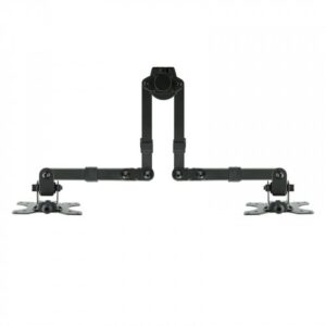 TooQ Soporte de Mesa Giratorio e Inclinable para 2 Pantallas (Monitor / TV Plasma / LCD / LED) 13” – 32”, de Dos Brazos, Negro TooQ Soporte de Mesa Giratorio e Inclinable para 2 Pantallas (Monitor / TV Plasma / LCD / LED) 13” – 32”, de Dos Brazos, Negro