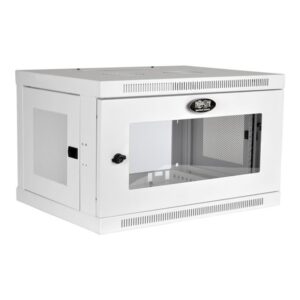 Tripp Lite SRW6UWG Gabinete Smartrack 6U de Bajo Perfil con Ajuste de Profundidad A La Altura del Interruptor para Instalación en Pared con Ventana de Acrílico Transparente, Blanco
