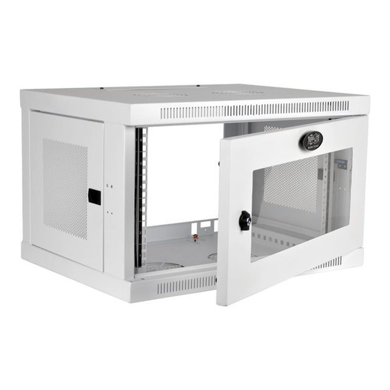 Tripp Lite SRW6UWG Gabinete Smartrack 6U de Bajo Perfil con Ajuste de Profundidad A La Altura del Interruptor para Instalación en Pared con Ventana de Acrílico Transparente, Blanco - Imagen 2