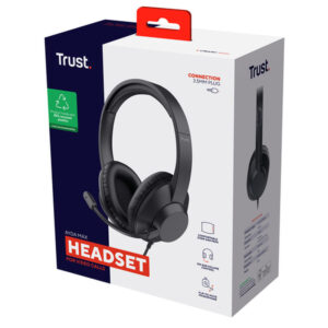 Trust Ayda Max Auriculares Alámbrico Diadema Oficina/Centro de llamadas Negro