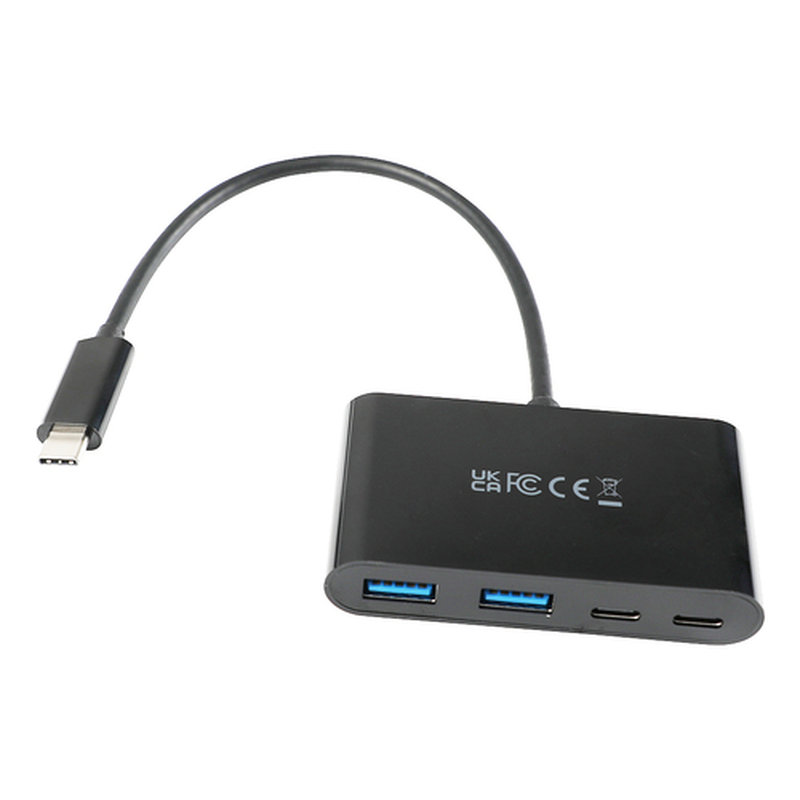 V7 USB-C macho a 2 x USB A hembra, 2 x USB-C concentrador hembra USB 3.2 Gen1 5 Gbps negro - Imagen 3