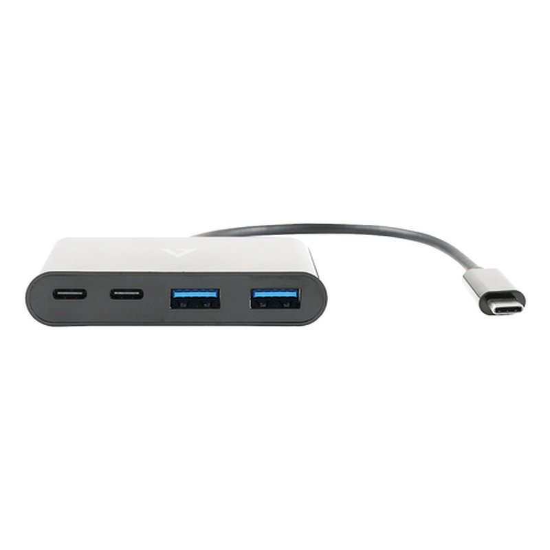 V7 USB-C macho a 2 x USB A hembra, 2 x USB-C concentrador hembra USB 3.2 Gen1 5 Gbps negro - Imagen 5