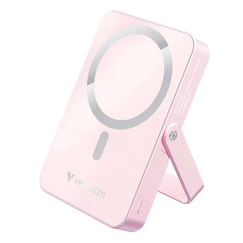 Verbatim Charge 'n' Go Magnetic Wireless Polímero de litio 10000 mAh Cargador inalámbrico Rosa