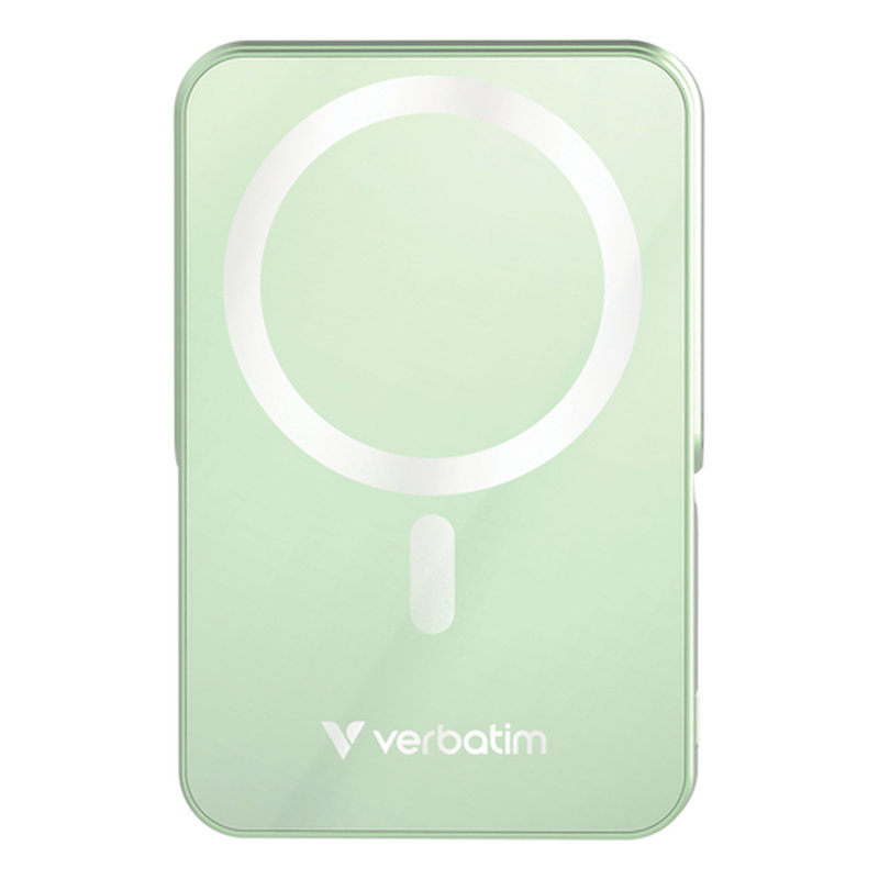 Verbatim Charge 'n' Go Magnetic Wireless Polímero de litio 10000 mAh Cargador inalámbrico Verde - Imagen 2