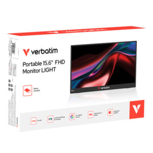 Verbatim Portable 15.6" FHD Monitor LIGHT Monitor portátil Negro 39,6 cm (15.6") LCD 1920 x 1080 Pixeles