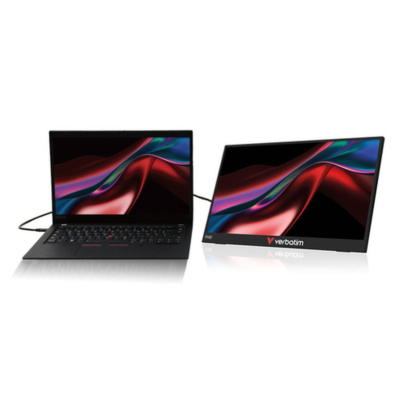 Verbatim Portable 15.6" FHD Touch Monitor LIGHT Monitor portátil Negro 39,6 cm (15.6") LCD 1920 x 1080 Pixeles - Imagen 2