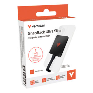 Alternative view of Verbatim SnapBack Ultra Slim SSD 1TB USB Tipo C USB 3.2 Gen 2x2 Negro