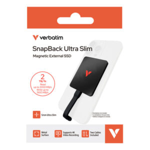 Alternative view of Verbatim SnapBack Ultra Slim SSD 2TB USB Tipo C USB 3.2 Gen 2x2 Negro