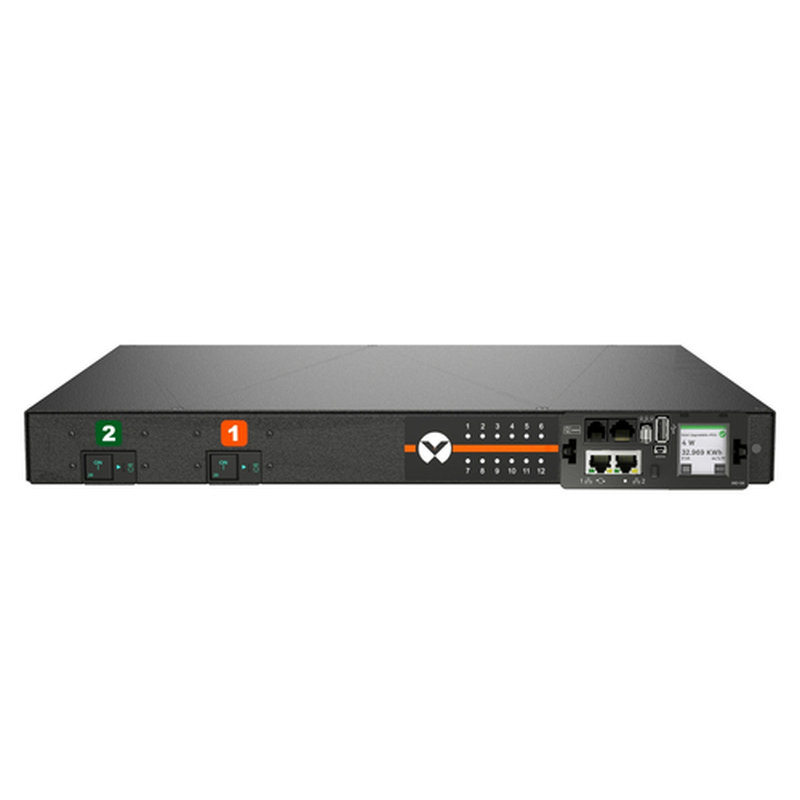 Vertiv Geist MGU5M1R6-12CF13-3PS6B2H10-S unidad de distribución de energía (PDU) 12 salidas AC 0U Negro - Imagen 2