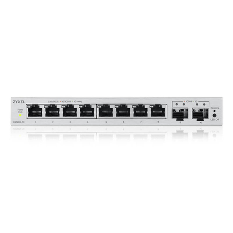 Zyxel GS1200-10v3 Gestionado L2 Gigabit Ethernet (10/100/1000) Escritorio Gris - Imagen 3