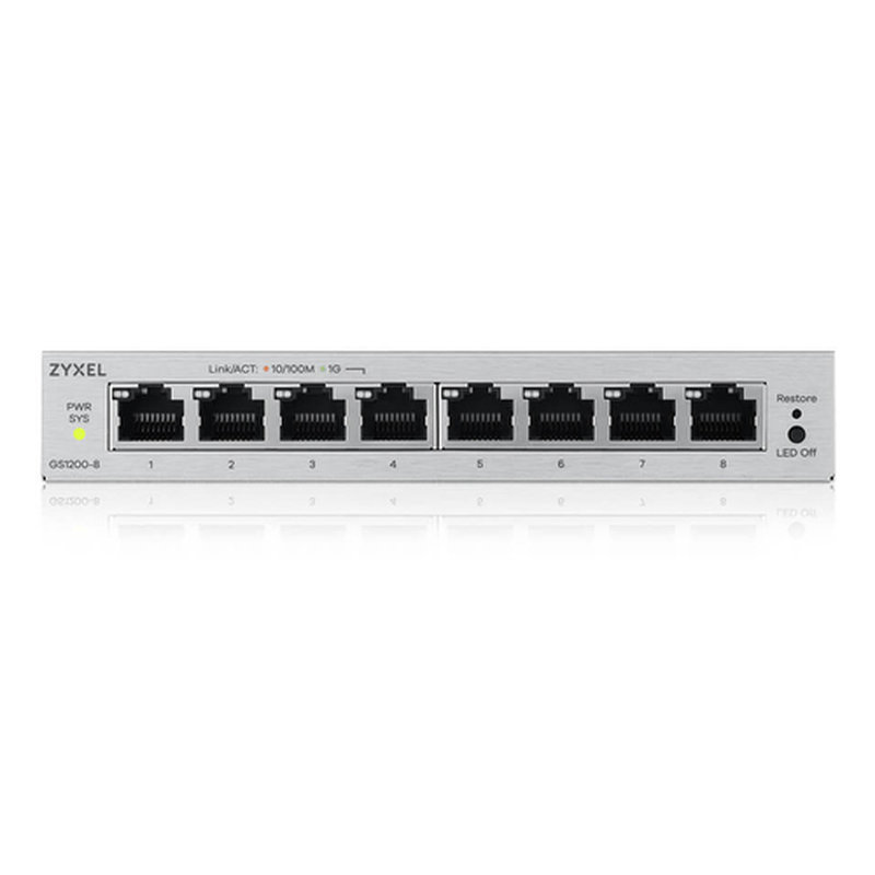 Zyxel GS1200-8V3 Gestionado L2 Gigabit Ethernet (10/100/1000) Escritorio Gris - Imagen 3
