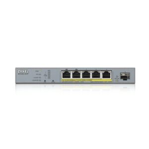 Alternative view of Zyxel GS1350-6HP-EU0101F switch Gestionado L2 Gigabit Ethernet (10/100/1000) Energía sobre Ethernet (PoE) Gris