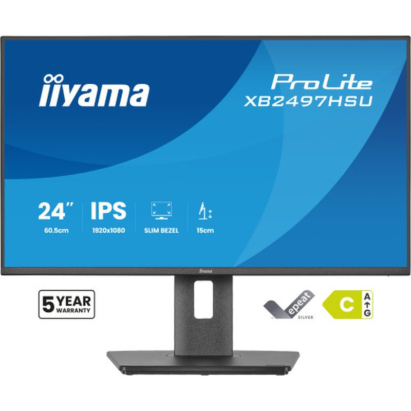 iiyama ProLite XB2497HSU-B1 pantalla para PC 60,5 cm (23.8") 1920 x 1080 Pixeles Full HD LED Negro - Imagen 2