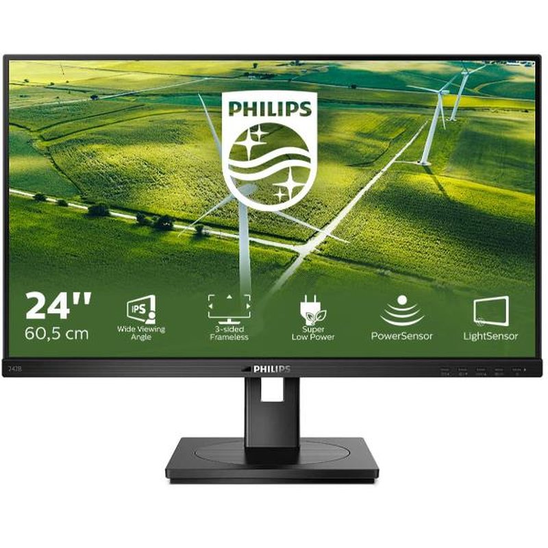 Reacondicionado | Philips 242B1G/00 LED display 60,5 cm (23.8") 1920 x 1080 Pixeles Full HD Negro Reacondicionado | Philips 242B1G/00 LED display 60,5 cm (23.8") 1920 x 1080 Pixeles Full HD Negro